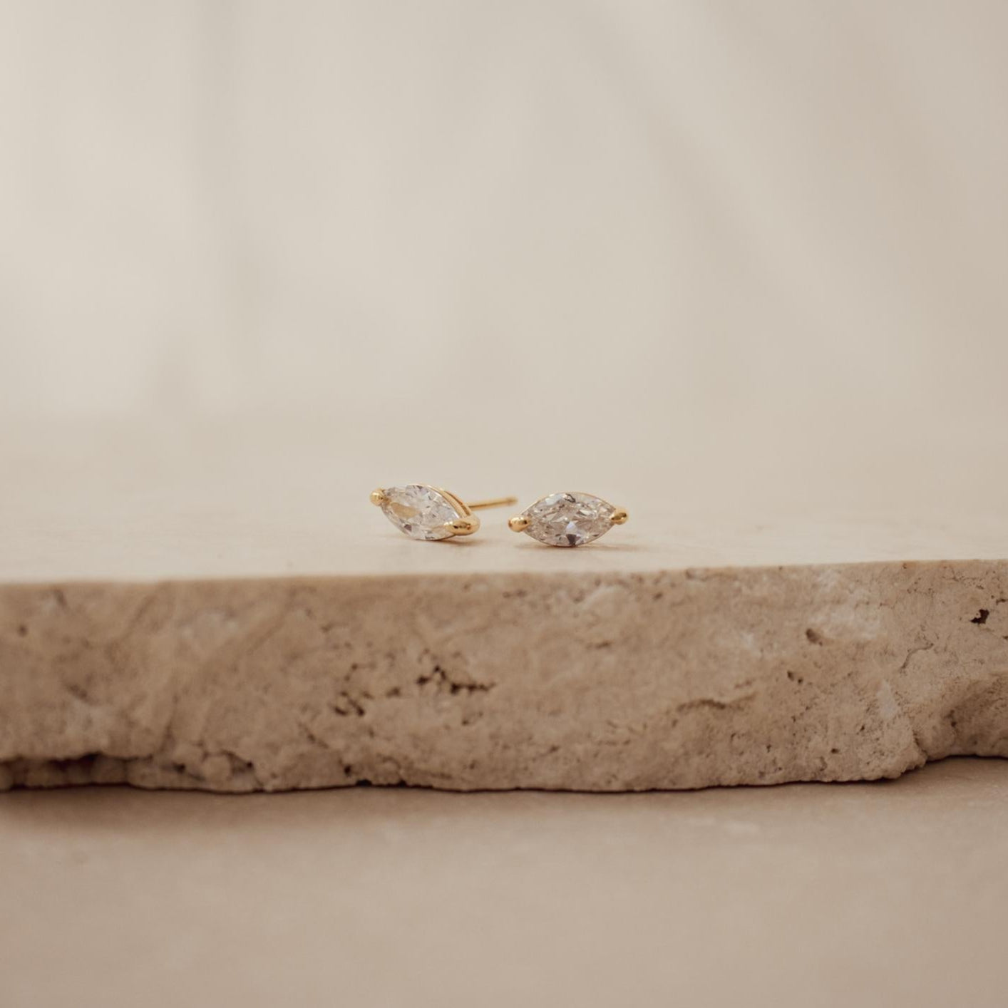 Eternal Elegance: Classic Marquise Diamond Stud Earrings